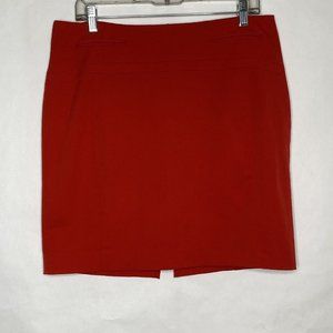 Express Skirt Women 23 Red Pencil Straight Holiday Business Professional